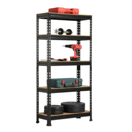 Estante 180x90x45 negro pasador reforzado - 600kg