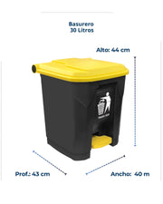 Basurero pedestal 30L