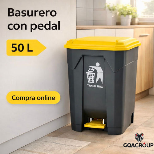 Basurero pedestal 50L