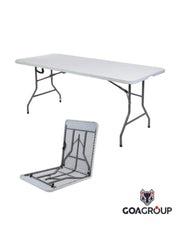 Mesa plegable blanca 180x74x70